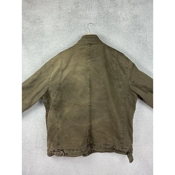 Levi's Jacket Mens XL Olive Canvas Field Utility Quilted Lined Stand Collar Mens